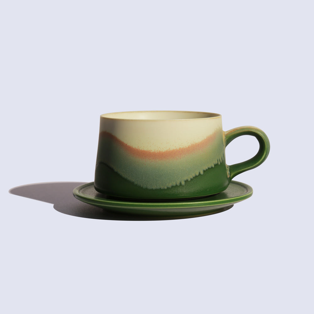 Green coffee cup