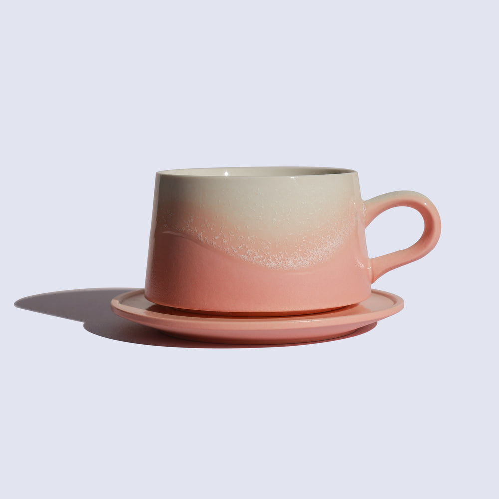 Pink coffee cup