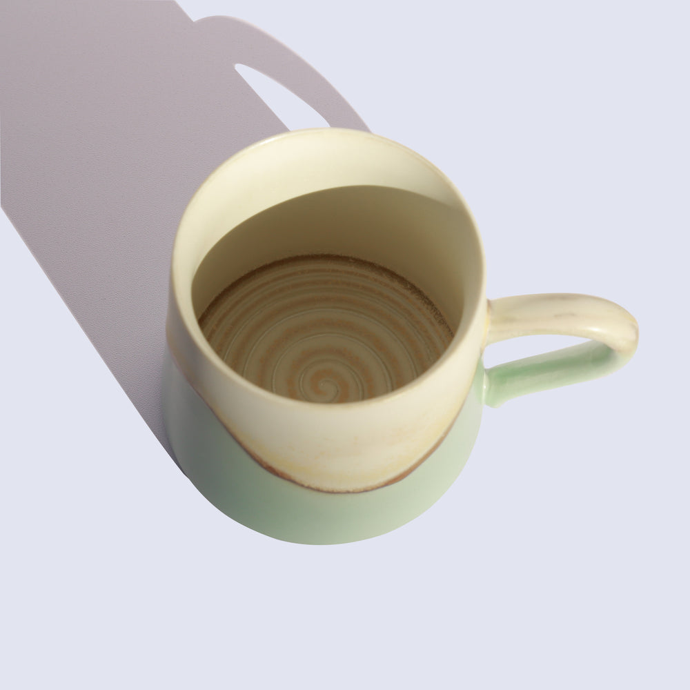 Cyan ceramic coffee mug